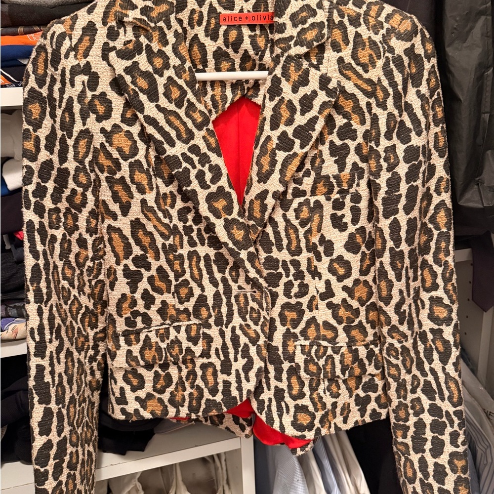 Alice + Olivia Animal Print Blazer